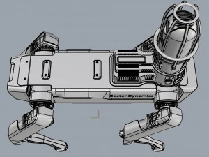 boston dynamics spot inspection yellow 3D Model