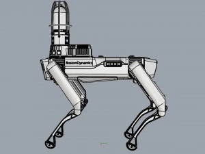 boston dynamics spot inspection black 3D Model