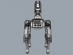 boston dynamics spot inspection black 3D Model