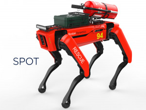 boston dynamics spot robot rescue red 3Dモデル