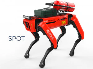 ボストンダイナミクススポットロボットレスキューレッド 3Dモデル