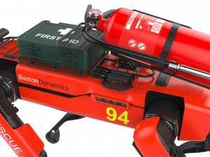 boston dynamics spot robot rescue red 3D-Modell