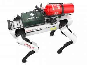 boston dynamics spot robot rescue white Modelo 3D