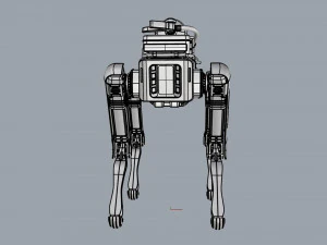 boston dynamics spot robot rescue white 3D Model