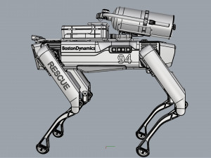 boston dynamics spot robot rescue white Modelo 3D