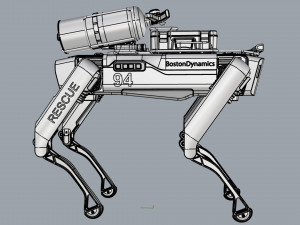 boston dynamics spot robot rescue white Modelo 3D