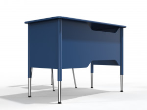 generic school desk and chair Model 3D