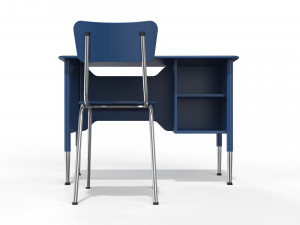 generic school desk and chair Model 3D