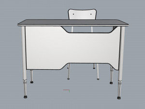 generic school desk and chair Model 3D