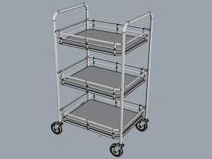 generic cart kitchen transport 01 3D Model