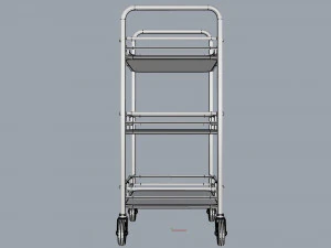generic cart kitchen transport 01 3D Model