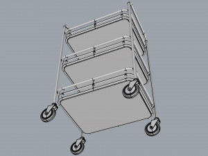 generic cart kitchen transport 01 Modelo 3D