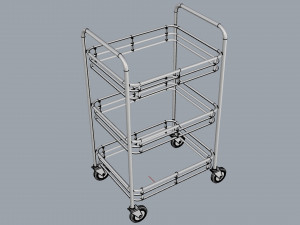generic cart kitchen transport 01 Modelo 3D
