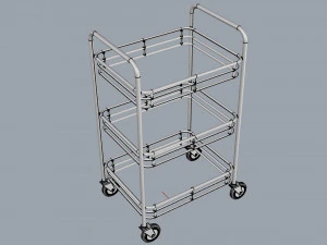generic cart kitchen transport 01 3D Model