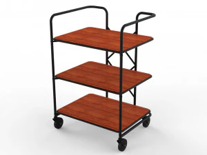 chariot g&eacute;n&eacute;rique cuisine transport 02 Modèle 3D