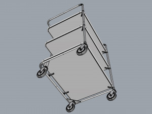 generic cart kitchen transport 02 3Dモデル