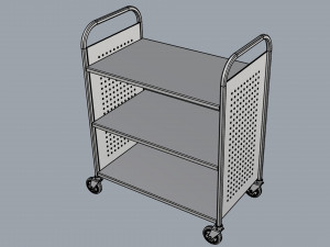 generic cart library transport 01 Model 3D