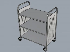 generic cart library transport 01 3D Model