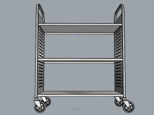 generic cart library transport 01 Model 3D