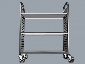generic cart library transport 01 3D Model