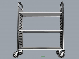 generic cart library transport 01 Model 3D
