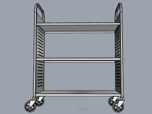 generic cart library transport 01 3D Model