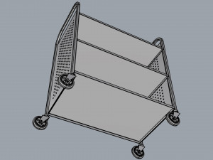 generic cart library transport 01 Model 3D