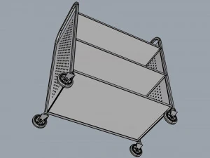 generic cart library transport 01 3D Model