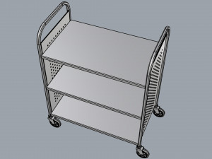 generic cart library transport 01 Model 3D