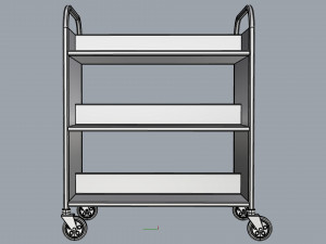generic cart library transport 02 3D 模型