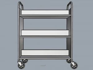 generic cart library transport 02 3D Model