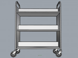 generic cart library transport 02 3D 模型
