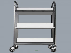 generic cart library transport 02 3D Model