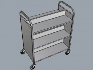 generic cart library transport 02 3D Model