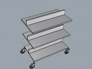 generic cart library transport 02 3D Model