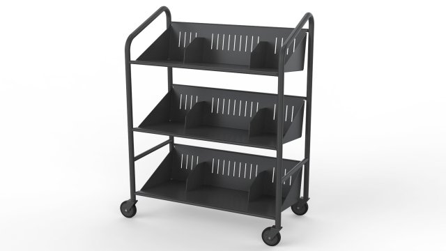 generic cart library transport 03 3D Model .c4d .max .obj .3ds .fbx .stl .blend 