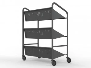 generic cart library transport 03 3D Model