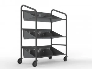 generic cart library transport 03 3D Model