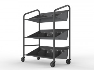 generic cart library transport 03 3D Model