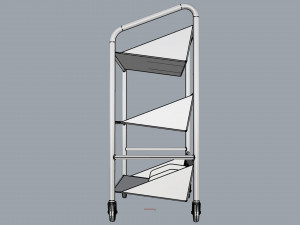 generic cart library transport 03 3D Model