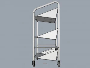 generic cart library transport 03 3D Model