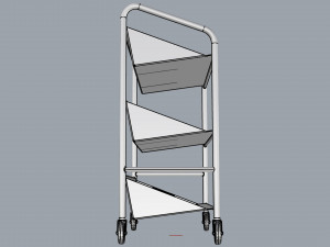 generic cart library transport 03 3D Model