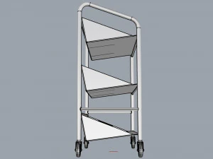 generic cart library transport 03 3D Model