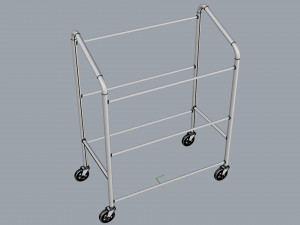 generic cart library transport 03 3D Model