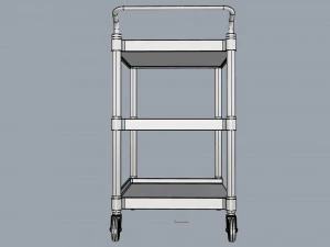 generic cart transport big 01 3D Model