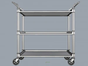 generic cart transport big 01 3D Model