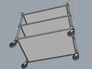 generic cart transport big 01 3D Model