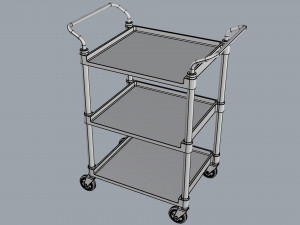 generic cart transport small 01 3D Model