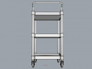 generic cart transport small 01 3D Model