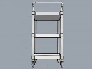 generic cart transport small 01 3D Model